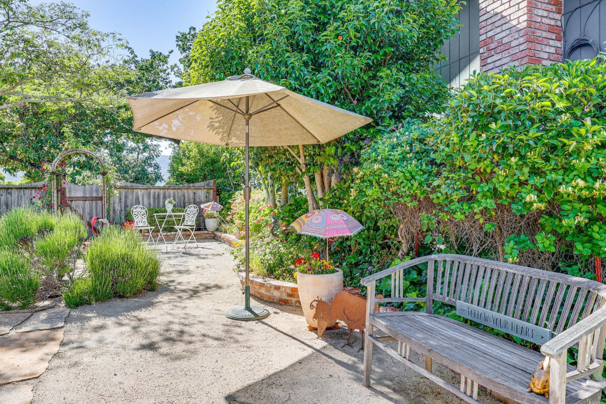 Romantic Casita With Garden And Deck 2 Miles To Plaza! โซโนมา ภายนอก รูปภาพ